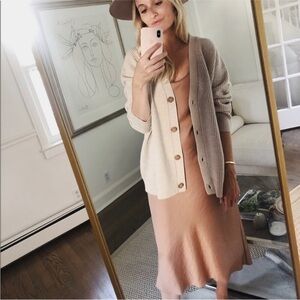 Jenni Kayne satin slip dress in blush